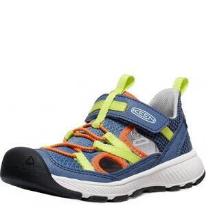 NEW KEEN kids motozoa sandal in vintage indigo/ scarlet ibis